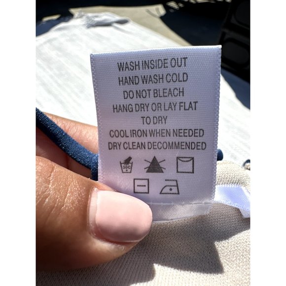 K Jordan Lace Dress Women's Large Navy Blue V-Neck Fringe Hem Spaghetti Strap - Picture 7 of 12